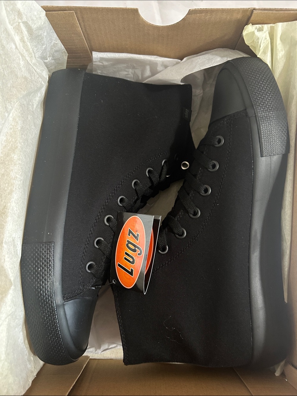 Lugz UNISEX  Black High-Top Canvas Sneakers